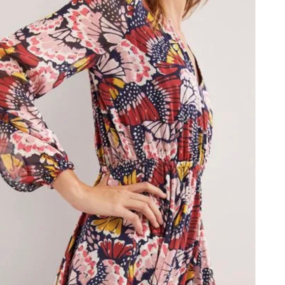 Boden Floral Metallic Detail Maxi Dress - Picture 3 of 16